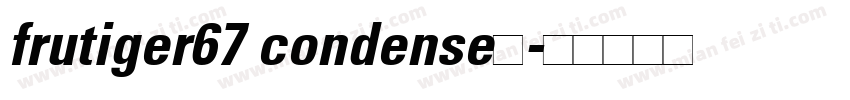 frutiger67 condense粗字体转换